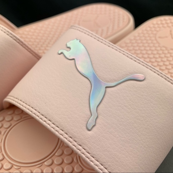 Puma Cool Cat Iridescent Logo Women’s Slides - Picture 6 of 9